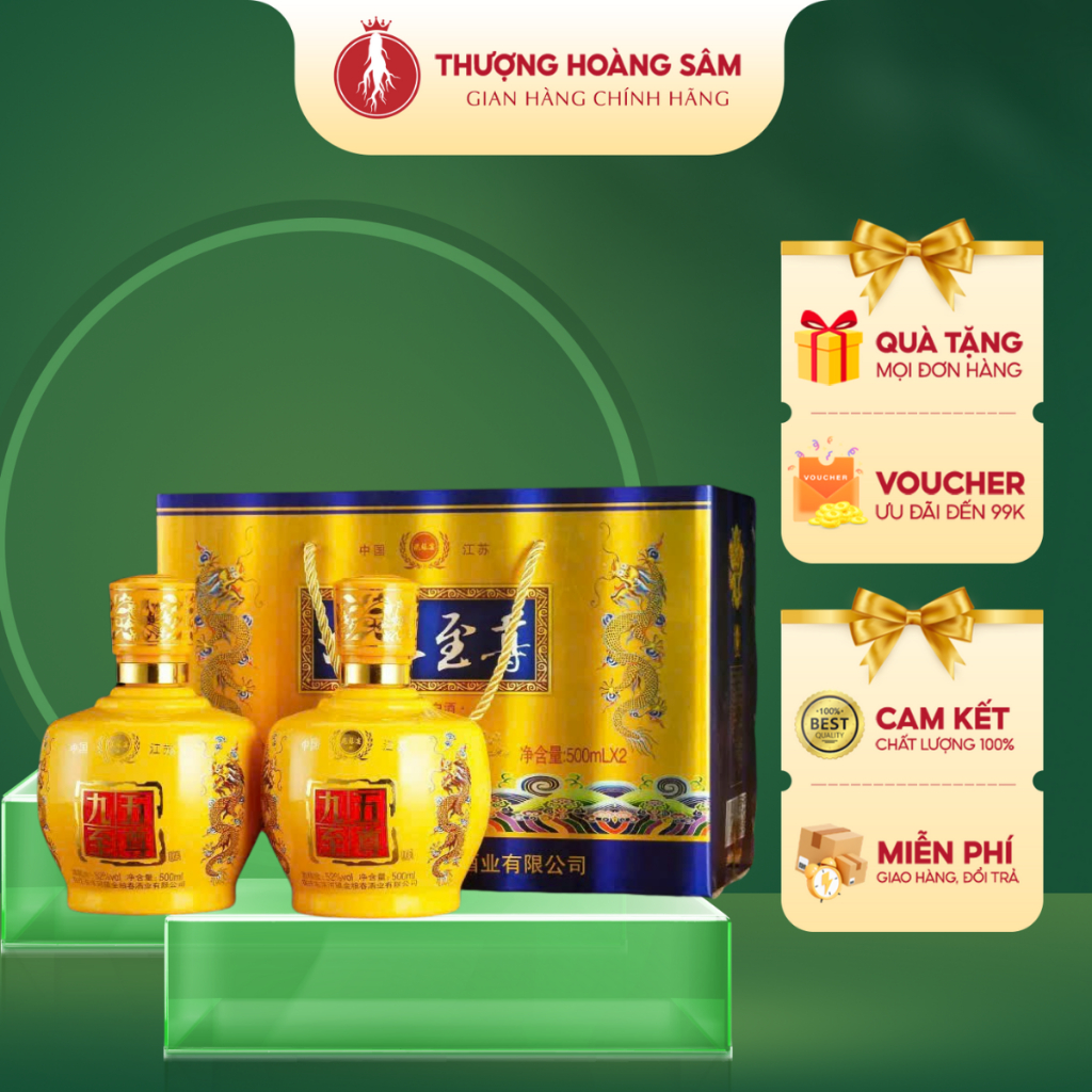 Cặp Mao Đài Cửu Ngũ Chí Tôn 500ml , Set 2 Mao Đài Chí Tôn Ánh Vàng An Khang Phúc Lộc Song Toàn, Tinh