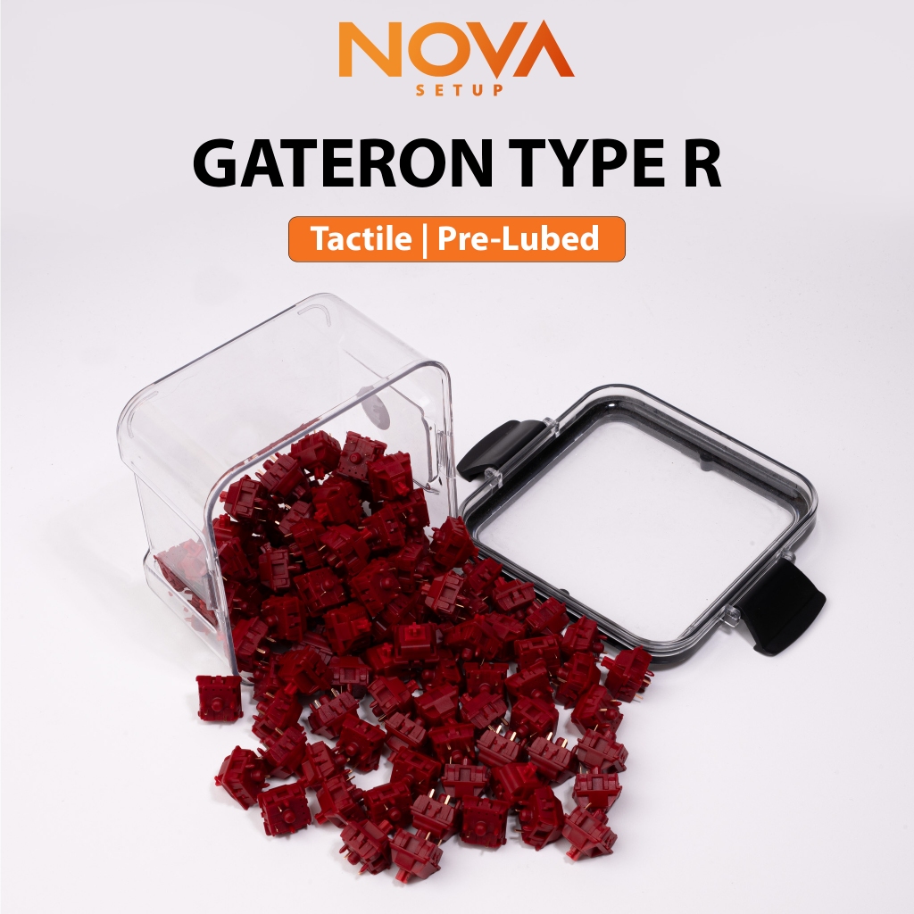 Switch Gateron Type R tactile 55g prelubed công tắc bàn phím cơ Gateron Type R