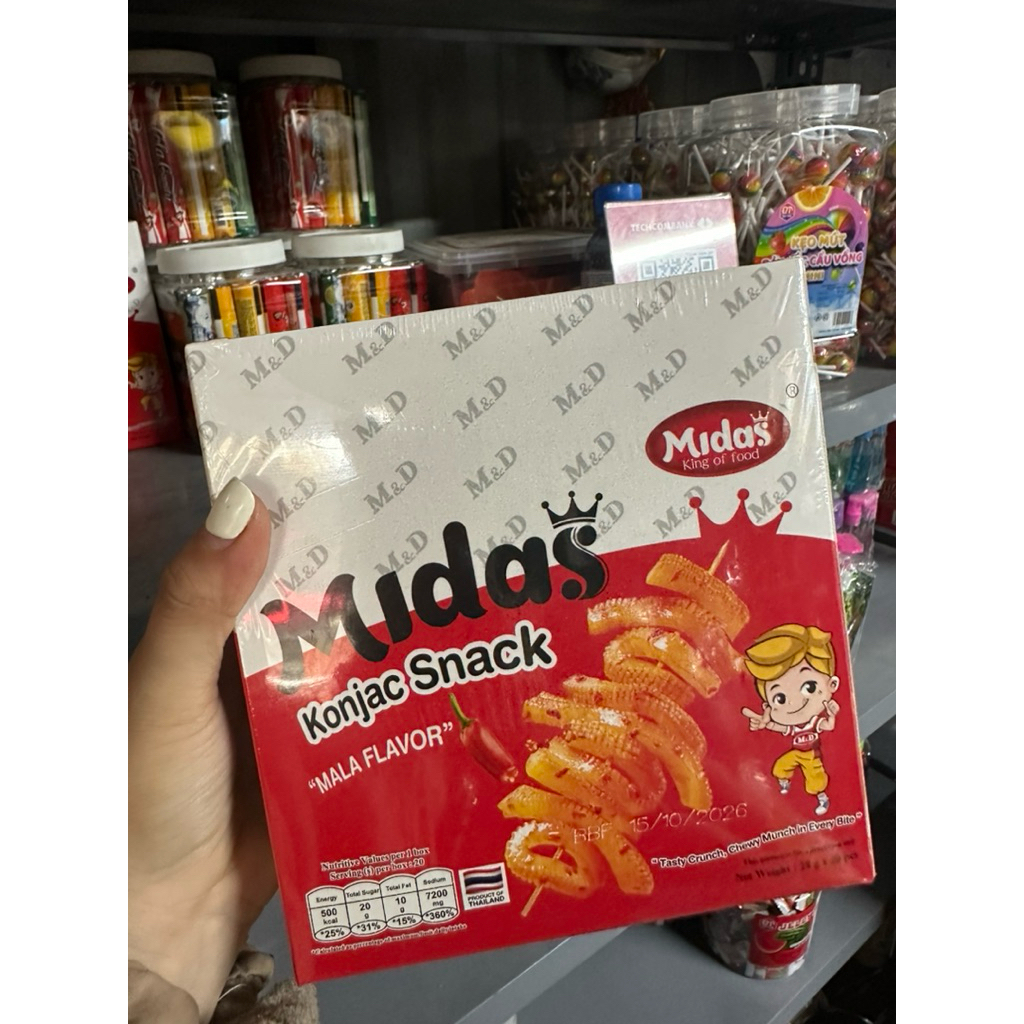 Combo 20 gói snack MIDAS chính hãng khoai nưa cay giòn, cay cay ăn vặt tuổi thơ, ăn vặt hot