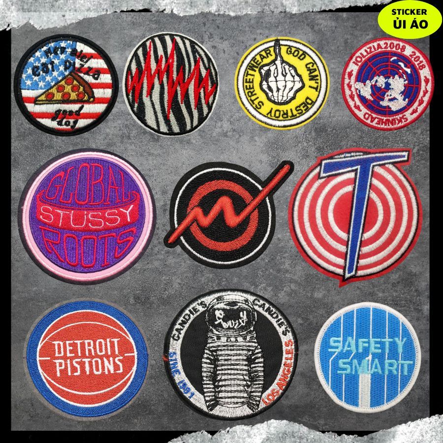 Sticker ủi áo miếng dán quần áo, Patch ủi, miếng vá quần áo, vá áo phao,trang trí BALO