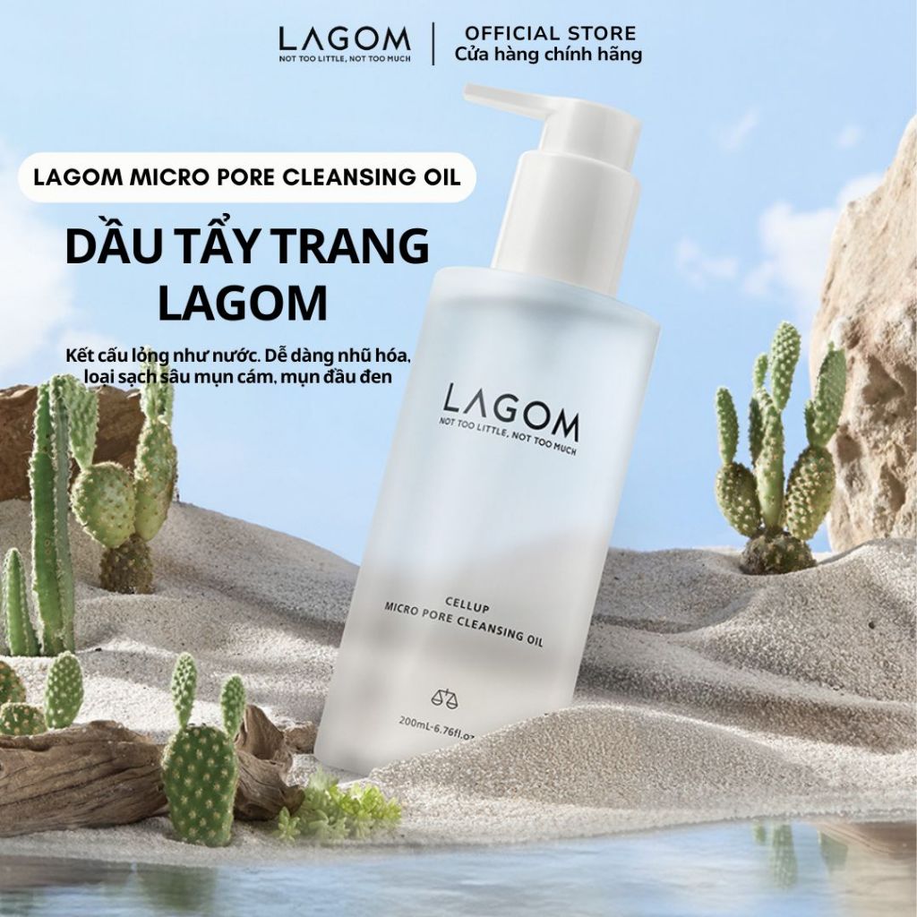 Dầu tẩy trang LAGOM Micro Pore Cleansing Oil – Dầu Tẩy Trang Làm Sạch Sâu 200ml
