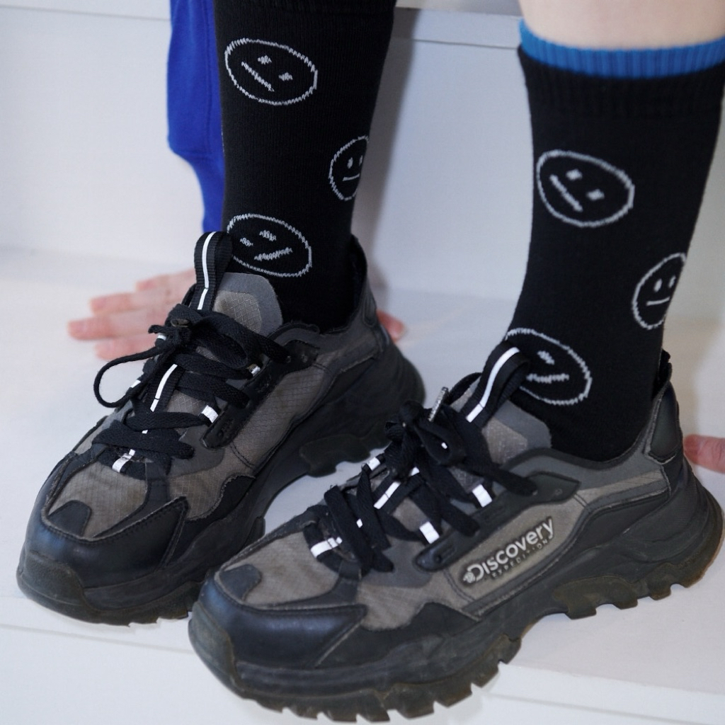 Giày sneaker disco (đen phối xám) unisex nam nữ