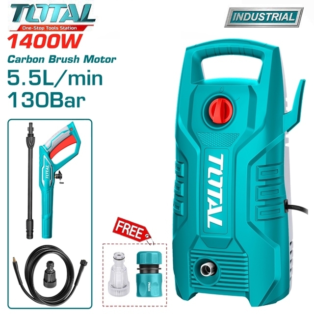 Máy Rửa Xe Áp Lực Cao TOTAL - 1400w( tặng kèm khớp nối)