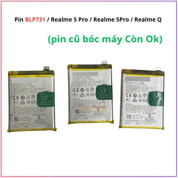 Pin realme 5 pro,Realme Q/BLP731 (pin cũ bóc máy)