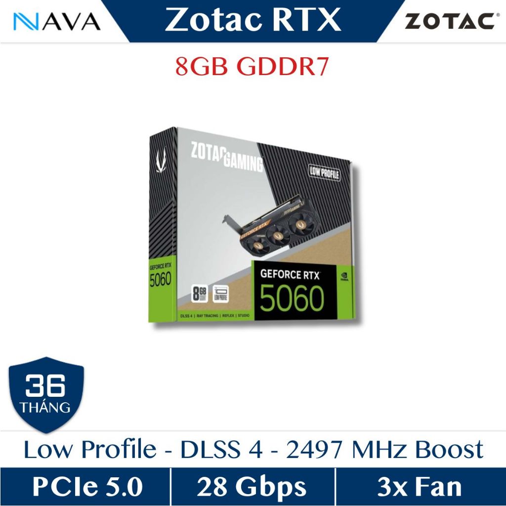 ZOTAC GAMING GeForce RTX 5060 Low Profile ZT - B50600L - 10L sức mạnh, thiết kế nhỏ gọn, tiện lợi | BigBuy360 - bigbuy360.vn