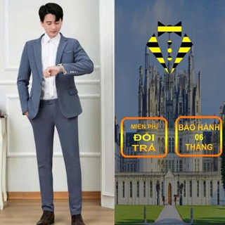 Bộ Vest Nam trẻ Phong Cách Hàn Quốc Kiểu Dáng Basic, Lịch Lãm vải mềm mịn không nhăn không xù