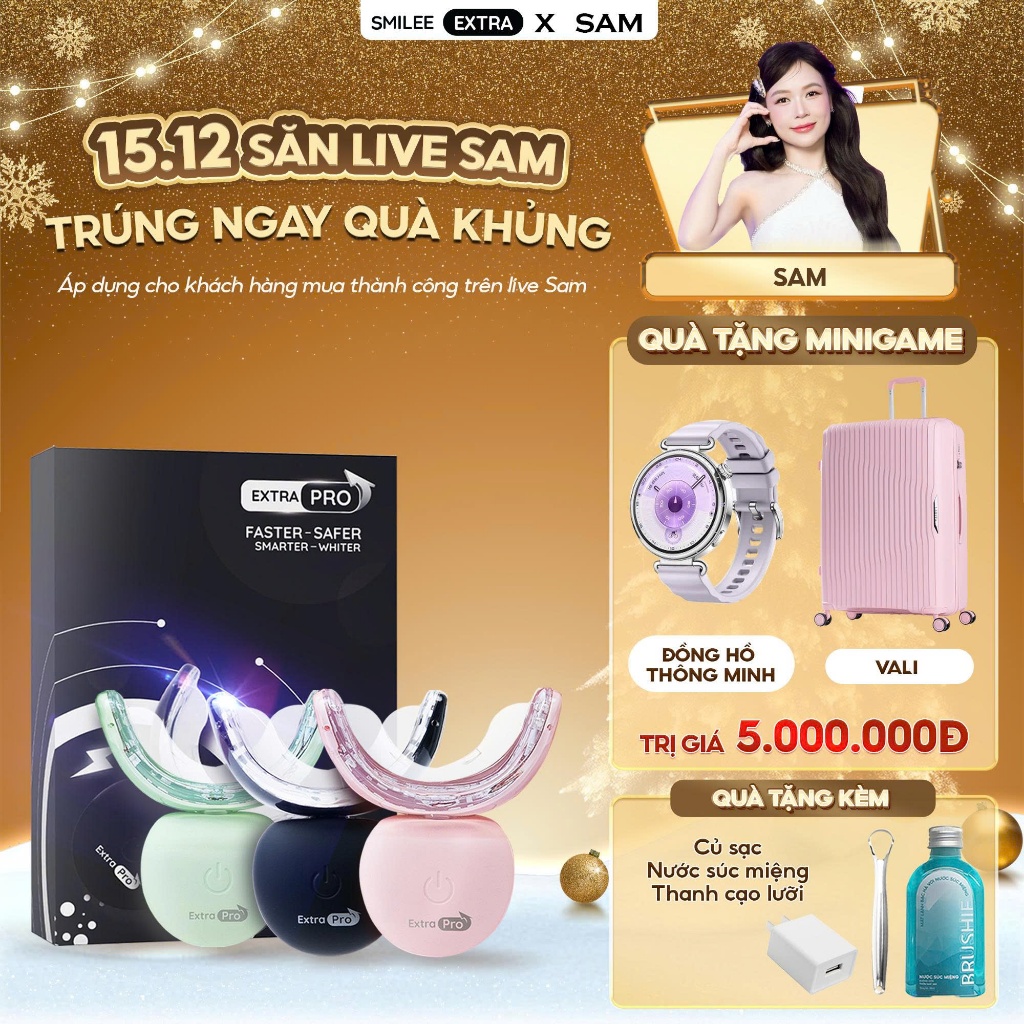 [GIÁ 695K LIVE ECOGO] Bộ Kit Trắng Răng Smilee Extra,làm trắng răng tại nhà Phiên Bản Nâng Cấp Làm Trắng Nhanh