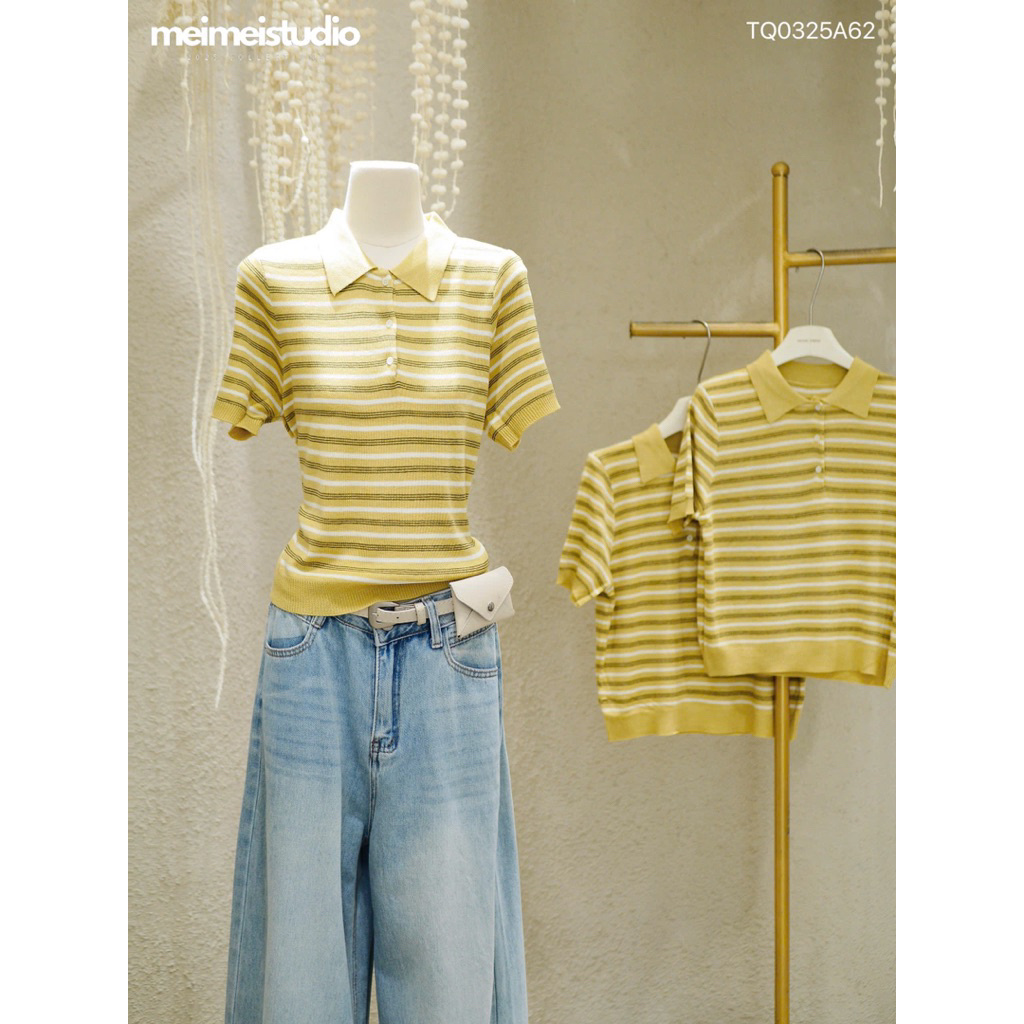áo polo kẻ meimei