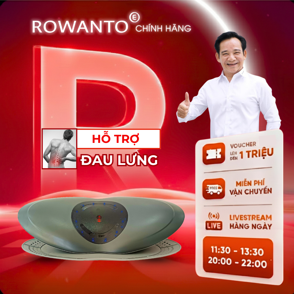 [CHÍNH HÃNG] Máy massage lưng và cột sống Rowanto DT08, máy mát xa lưng cột sống cái thiện đau lưng