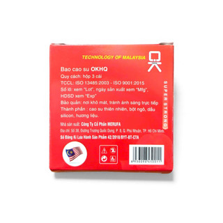 (COMBO 10 HỘP) Bao Cao Su OK (HỘP 3 CÁI)