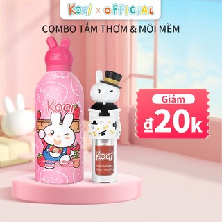  Koai COMBO TẮM THƠM & MÔI MỀM Sữa tắm gội tạo bọt cho bé 350ml Son bóng dưỡng ẩm trẻ em 