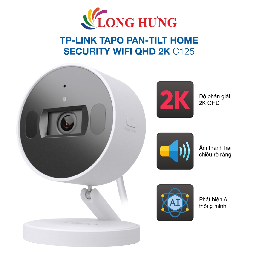 Camera trong nhà TP-Link Tapo Pan/Tilt Home Security Wifi QHD 2K C125 - Hàng chính hãng