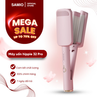  Máy Uốn Tóc Xoăn Sóng Nước Hippie 32 Pro 2025 3 Trục Lọn To Cao Cấp Máy Làm Xoăn Sóng Nước Chỉnh Nhiệt Tạo Kiểu - Samio 