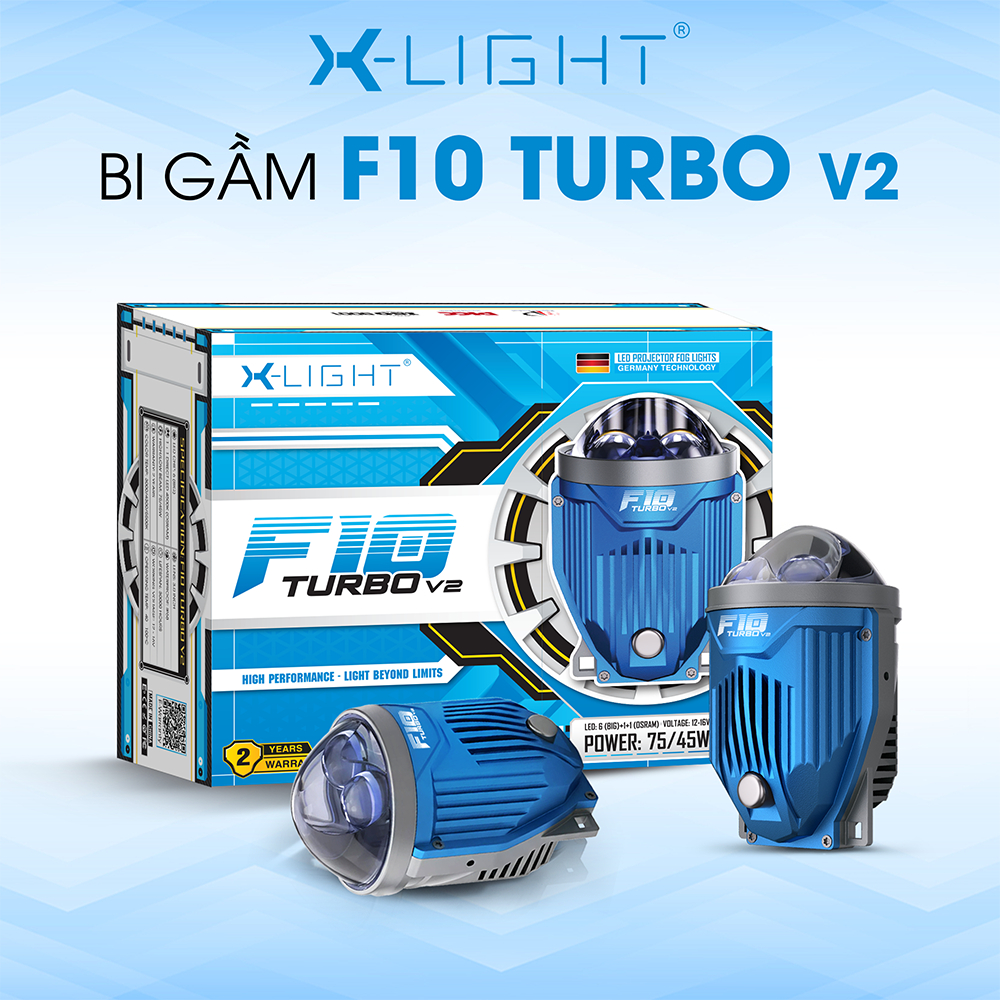 Bi gầm ô tô X-Light F10 Turbo V2 nâng cấp toàn diện - Bảo hành chính hãng 2 năm - X-Light Việt Nam