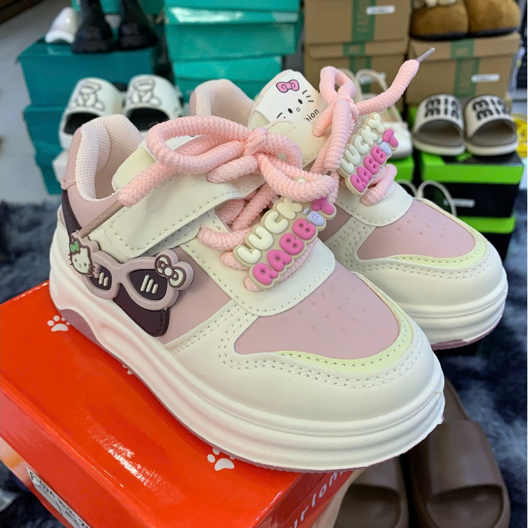 GIÀY SNEAKER BÉ GÁI LUCKY RABBIT – DỄ THƯƠNG, ÊM NHẸ, CHỐNG TRƠN