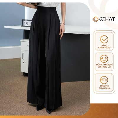Quần Ống Rộng 𝐂𝐂𝐇𝐀𝐓 Dáng Suông Kiểu Là Ly Chất Liệu Tuytsi Cao Cấp 14QDS2010ST