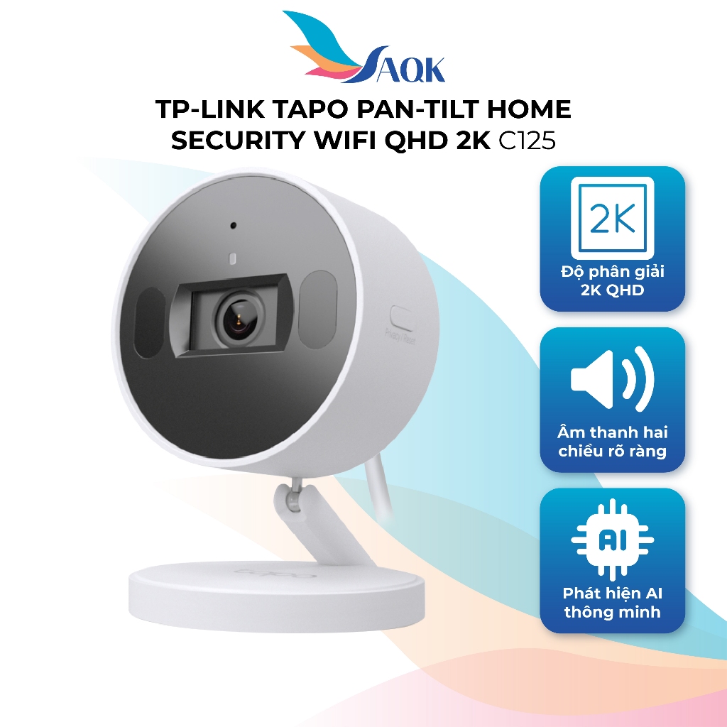 Camera trong nhà TP-Link Tapo Pan/Tilt Home Security Wifi QHD 2K C125 - Hàng chính hãng