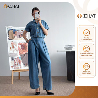  Set Đồ Nữ CCHAT Wiphanis Kiểu Dáng Basic Chất Liệu Jean Cao Cấp 15BNJ2023BT 