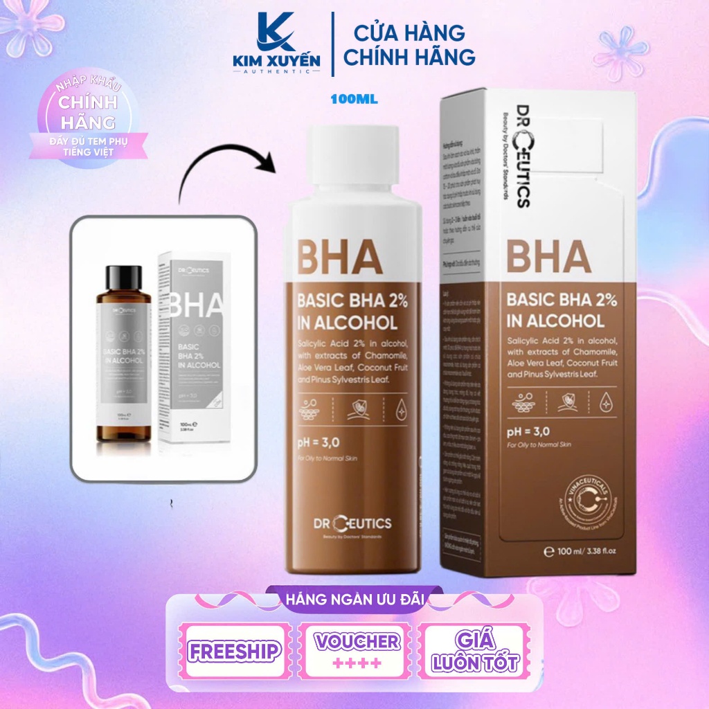 [BHA IN ALCOHOL] Toner Dr Ceutics BHA Basic BHA 2% In Alcohol 100ML