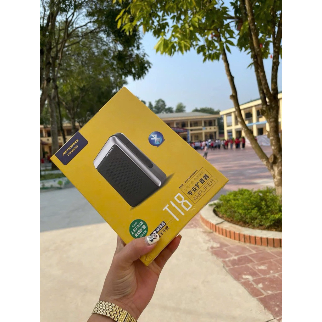 Máy trợ giảng APORO T18 2.4g PLUS NEW 2026 mẫu Mic đen