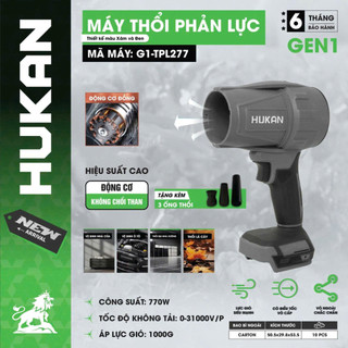 Máy Thổi Phản Lực HUKAN – G1-TPL277, Động Cơ Không Chổi Than – Công Suất 770W – Tặng 3 Ống Thổi, Bảo Hành 6 Tháng