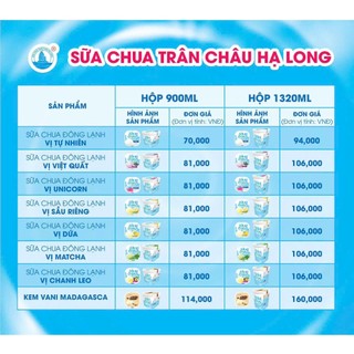  Sữa chua trân châu Hạ Long - Sữa chua hộp 1320ml 