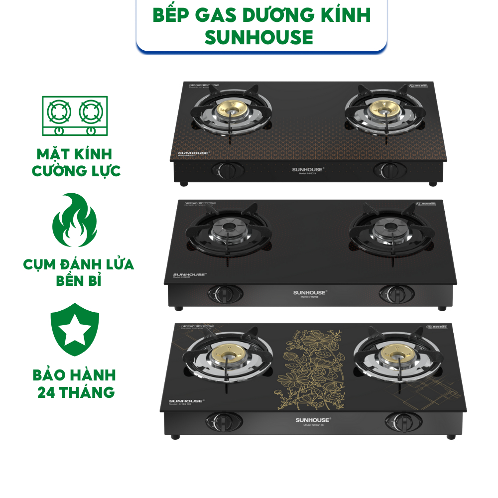 Bếp gas dương kính Sunhouse SHB2023 | SHB2025 | SHB2106 - Cụm đánh lửa magneto , Bảo hành 12 tháng