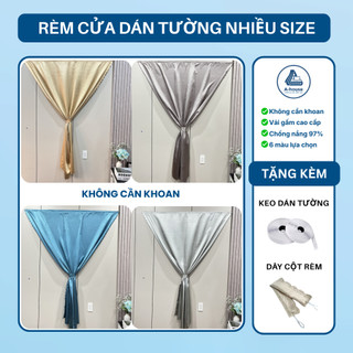  Rèm Cửa Dán Tường Chống Nắng  A-House  Nhiều Size Nhiều Màu Vải Gấm Decor Phòng ngủ Giường tầng MT1 