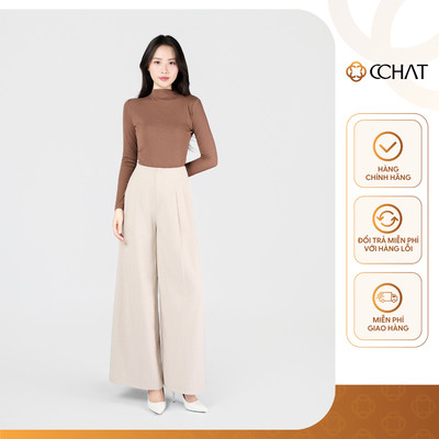 Quần Ống Rộng 𝐂𝐂𝐇𝐀𝐓 Dáng Suông Túi Chéo Fringed Chất Liệu Tuytsi Cao Cấp 15QDS2034ST