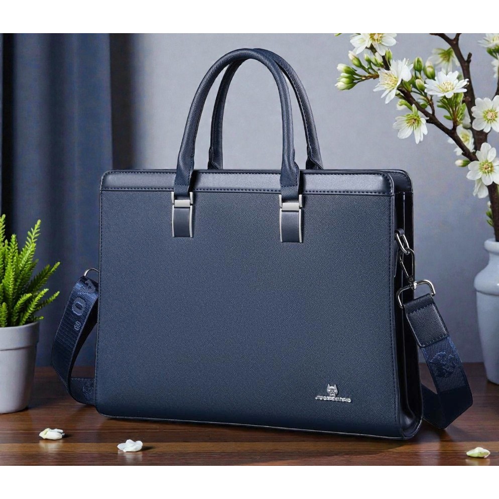 Cặp da nam công sở, văn phòng giáo viên, giám đốc đựng máy tính laptop, giầy tờ tài liệu A4, túi xách nam chống nước 991