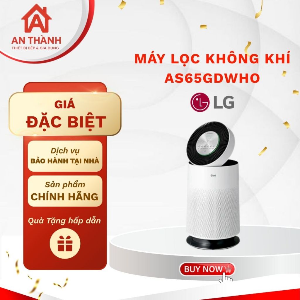 Máy lọc khí PuriCare 360 màu trắng AS65GDWH0 - Công Nghệ Lọc 360 Độ, Diệt Khuẩn