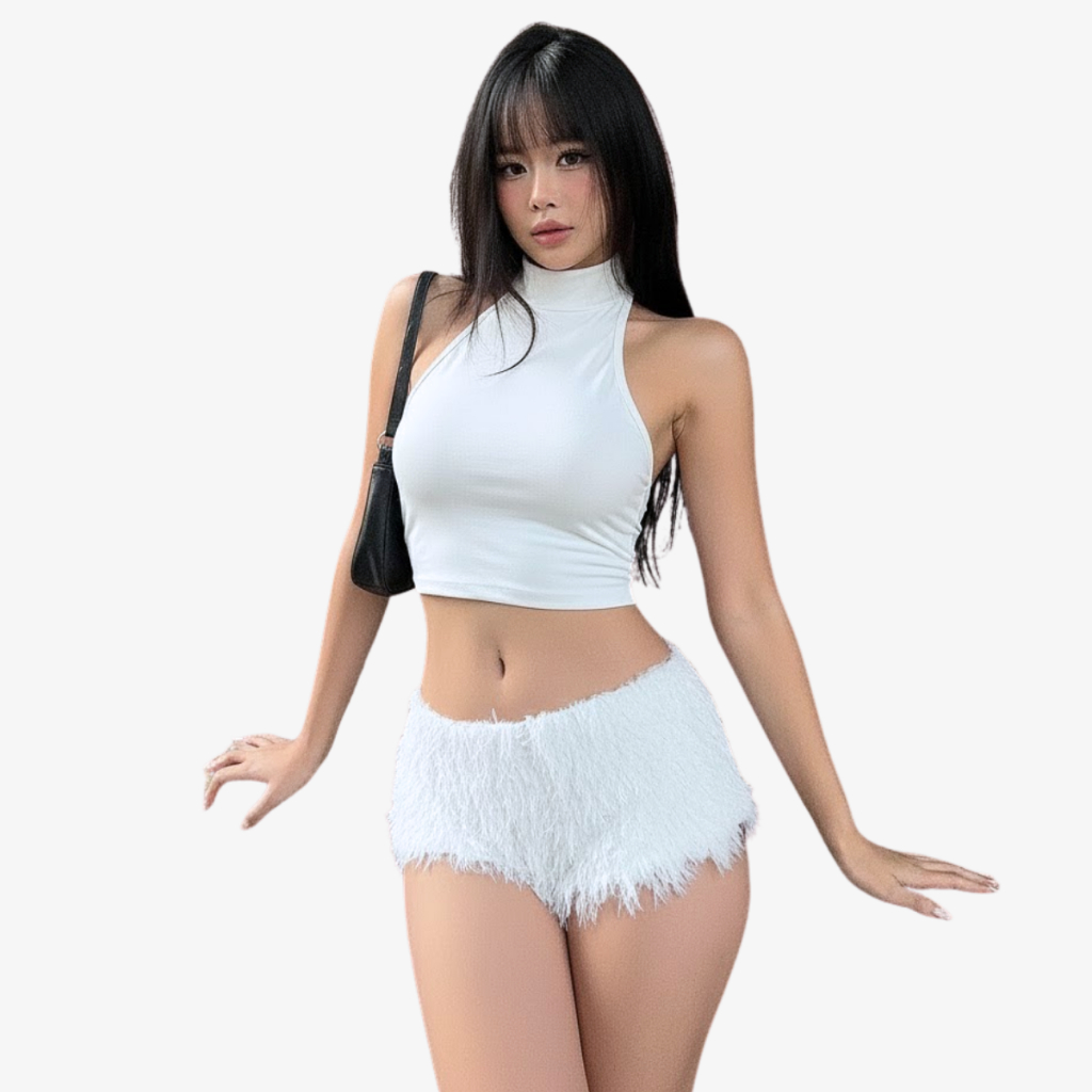 Quần Đùi Nữ Cạp Thấp Chất Lông Vũ Dáng Ngắn Ôm Vòng 3 By ChaBon CB21 | BigBuy360 - bigbuy360.vn