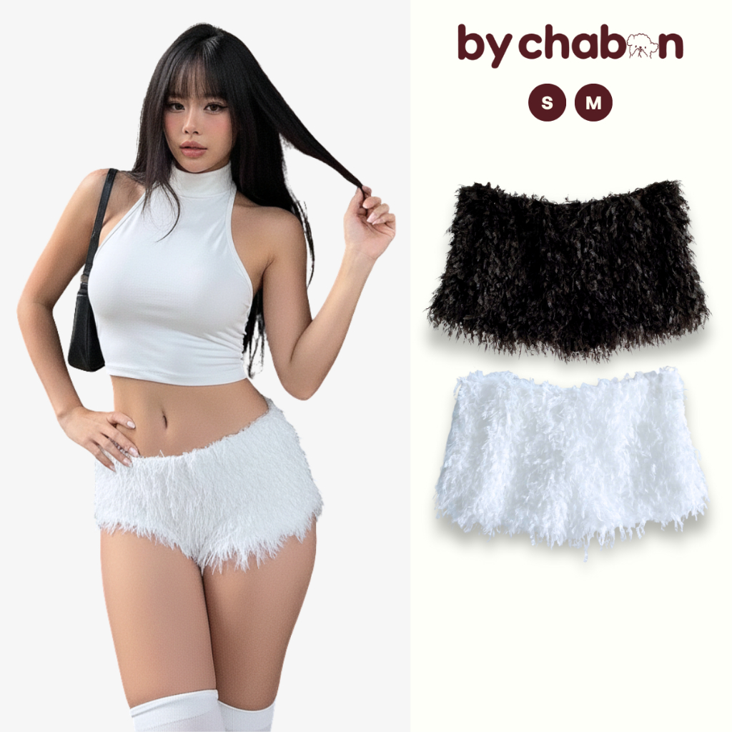 Quần Đùi Nữ Cạp Thấp Chất Lông Vũ Dáng Ngắn Ôm Vòng 3 By ChaBon CB21
