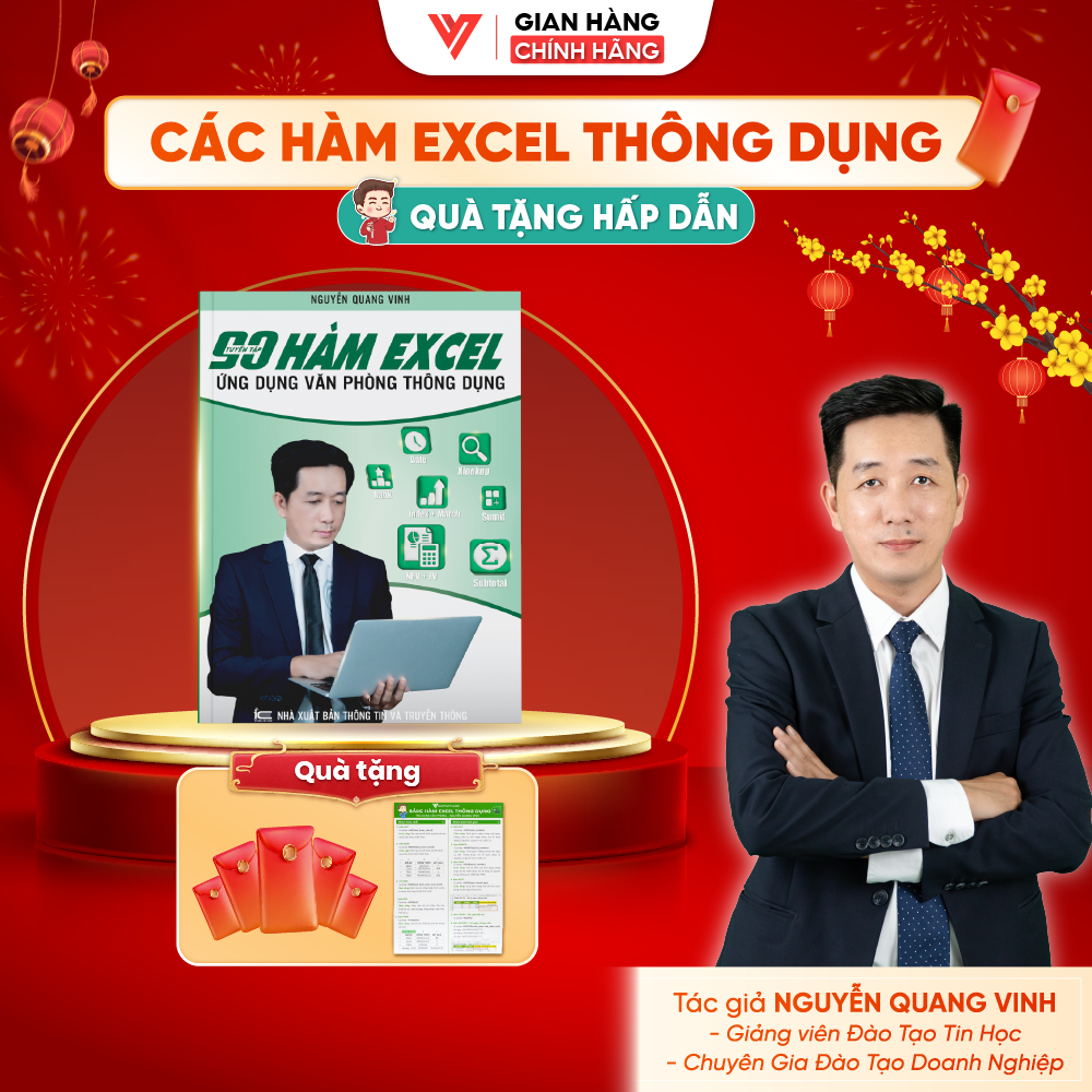 Sách 90 Hàm Excel ĐÀO TẠO TIN HỌC Ứng Dụng Văn Phòng Thông Dụng Kèm Video Bài Giảng - D07