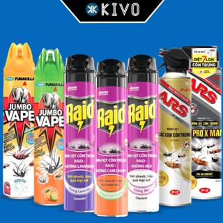  Bình Xịt Muỗi Nhật Bản ARS Không Mùi - Chai Xịt Côn Trùng Raid Bình Xịt Diệt Côn Trung Jumbo - Kivo 