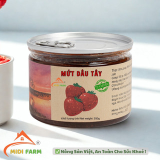 Mứt dâu tây đà lạt MIDIFARM, đồ ăn vặt
