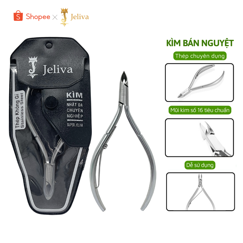 Kìm nhặt da bán nguyệt super JELIVA thép cao cấp không gỉ siêu bền