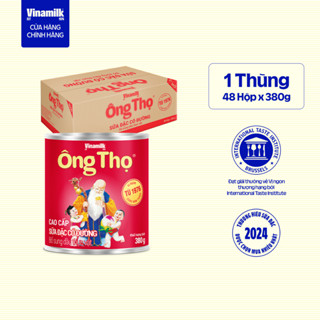  Thùng 48 hộp Sữa đặc có đường Ông Thọ đỏ - hộp thiếc 380g 