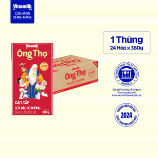  Thùng 24 hộp Sữa đặc có đường Ông Thọ đỏ - Hộp giấy 380g 