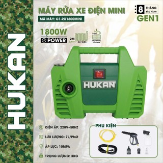  Máy rửa xe áp lực HUKAN RXCP-R1800MINI| Công Suất 1800W AL nước 100 Bar|Tưới Cây Rửa Điều Hòa Xe Máy – Ô Tô | Nhỏ Gọn 