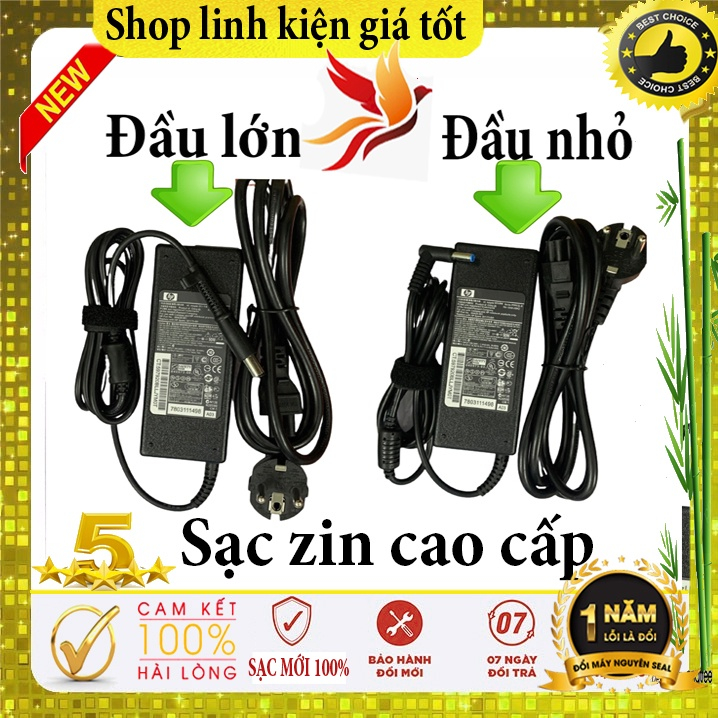 Sạc Laptop HP 45W - 65W - 90W Cao Cấp, 19v - 2.31a / 19v - 3.34a / 19.5v - 4.62a / 19v - 4.74a
