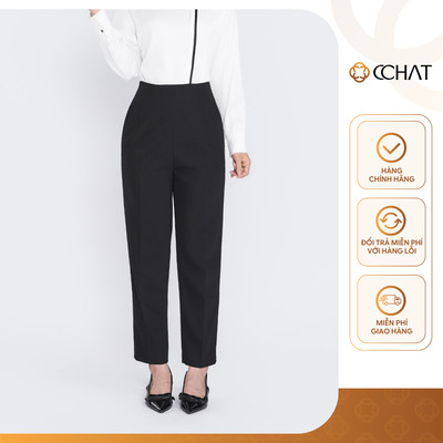 Quần Baggy Nữ 𝐂𝐂𝐇𝐀𝐓 Kiểu Rebel Chiết Ly Chìm Cao Cấp Chất Liệu Tuytsi 15QDS2047BT