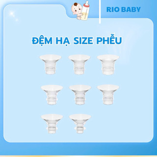 Đệm hạ size phễu hút sữa Silicone trong suốt size 13mm, 15mm, 17mm, 19mm, 21mm – Tương thích với nhiều dòng máy.