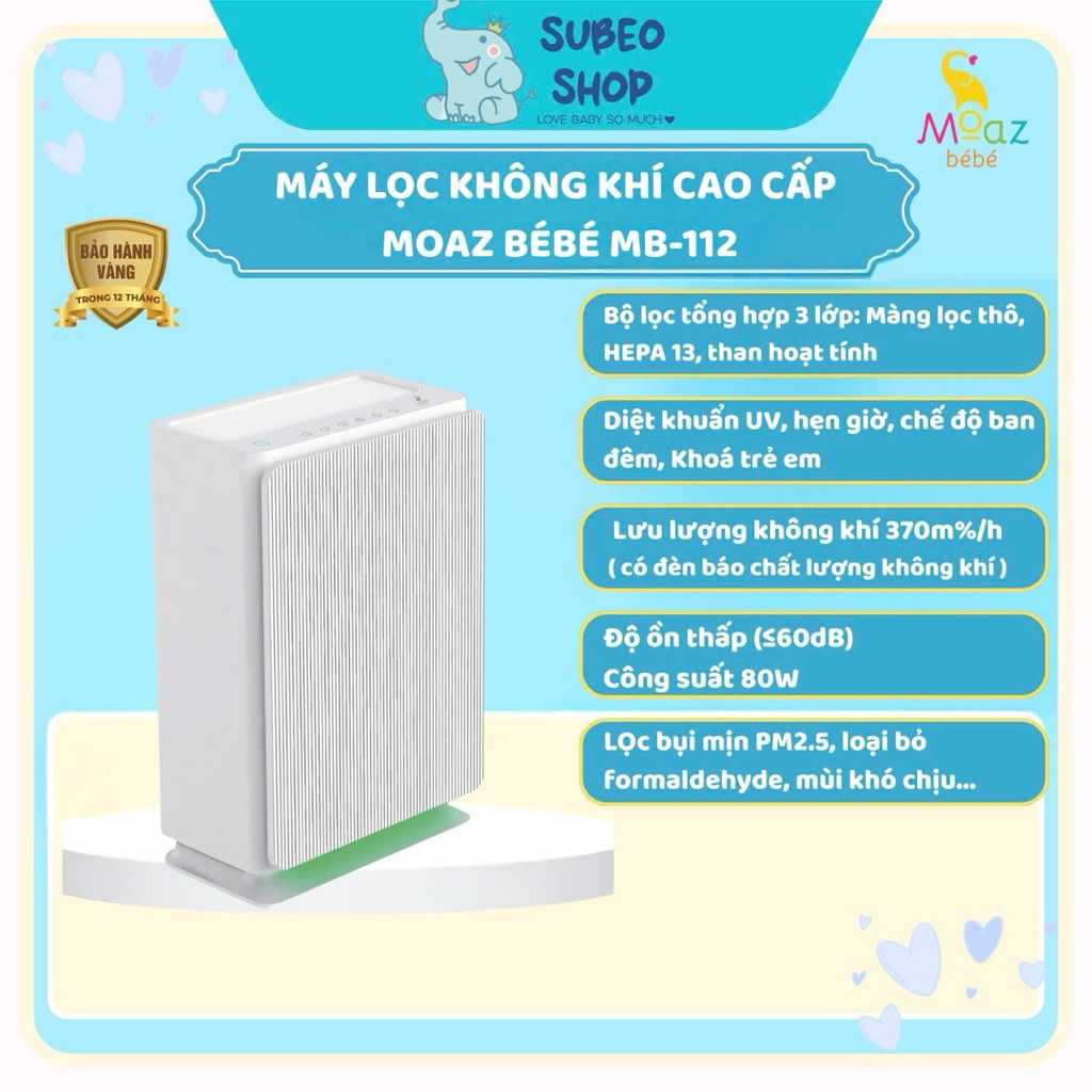 Máy lọc không khí cao cấp Moaz Bébé Mb112