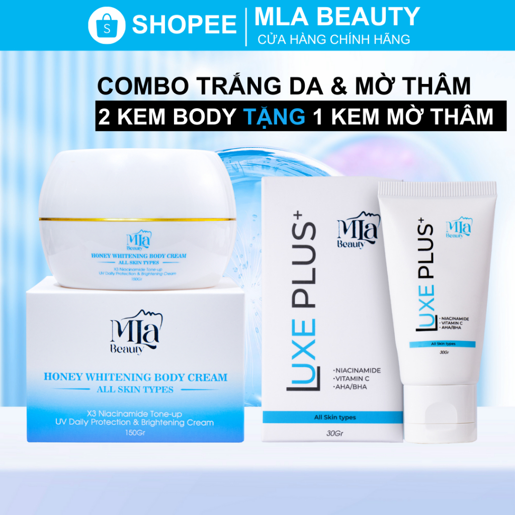 [MUA 2 TẶNG 1] Combo 2 Kem Body Tặng 1 Kem Mờ Thâm Luxe Plus Mla Beauty