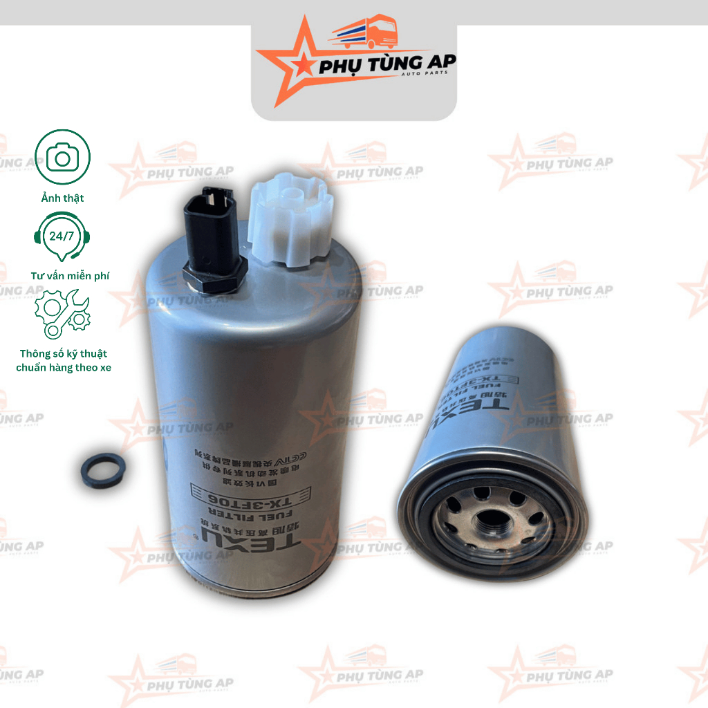 Lọc dầu thô (lọc tách nước) TX-3FT06 dành cho xe JAC N350, Thaco Ollin 700B, mã thay thế FS36268, FS