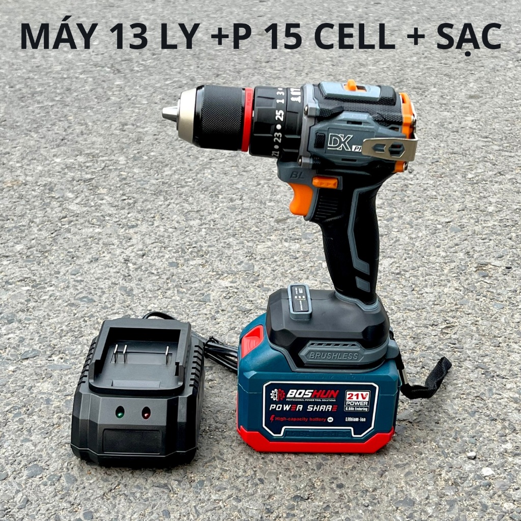 {HÀNG MỚI CÓ BÚA}Thân Máy Khoan DKPRO 10 ly, 13 ly Không Chổi Than Bọc Đuôi INOX