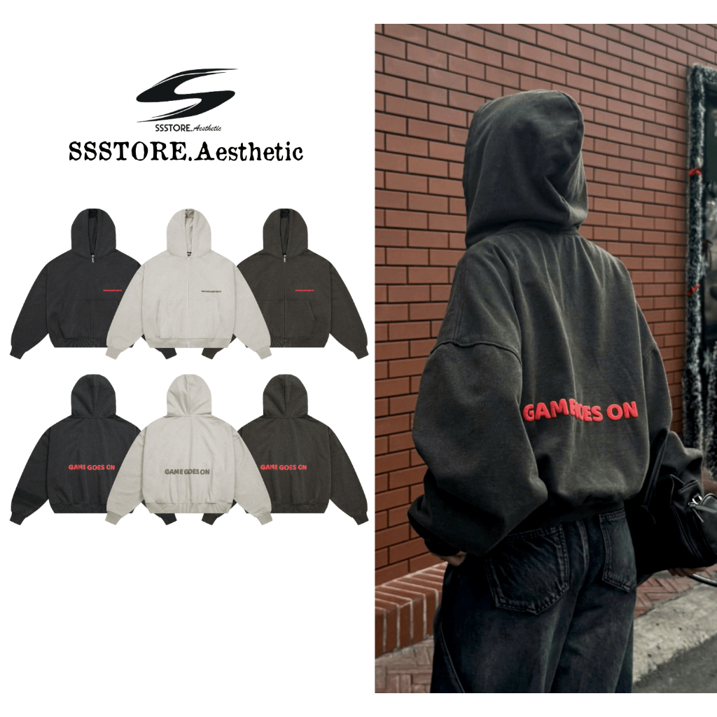 [SẢN PHẨM MỚI] Áo Khoác Zip Wash PREMIUM In Nổi Chất Vải Nỉ Chân Cua Boxy Unisex Rộng Nam Nữ | SSSTO