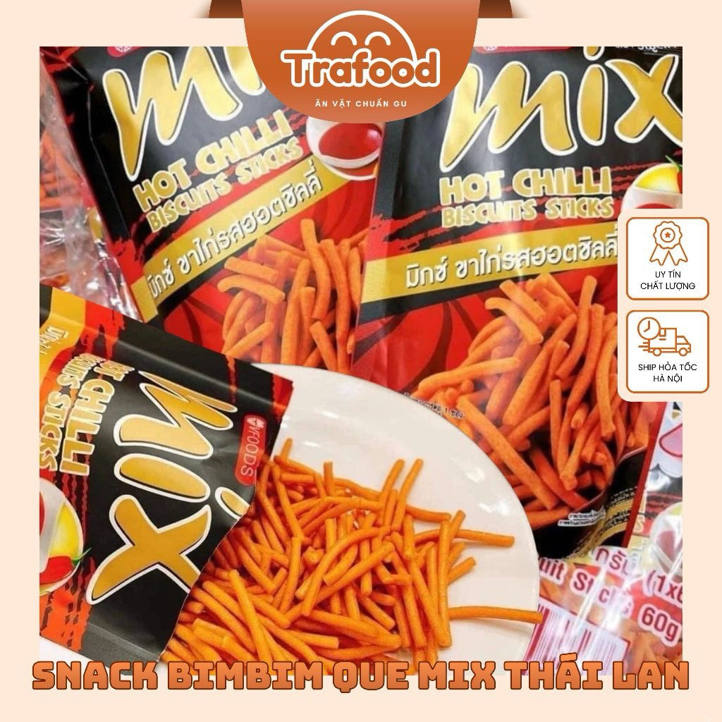Snack Bim Bim Tăm Que Mix Thái Lan Vfoods 60gr
