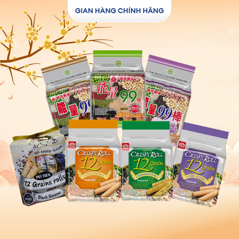  Bánh Dinh Dưỡng Pei Tien 12 Loại Ngũ Cốc Đài Loan 160g-180g 